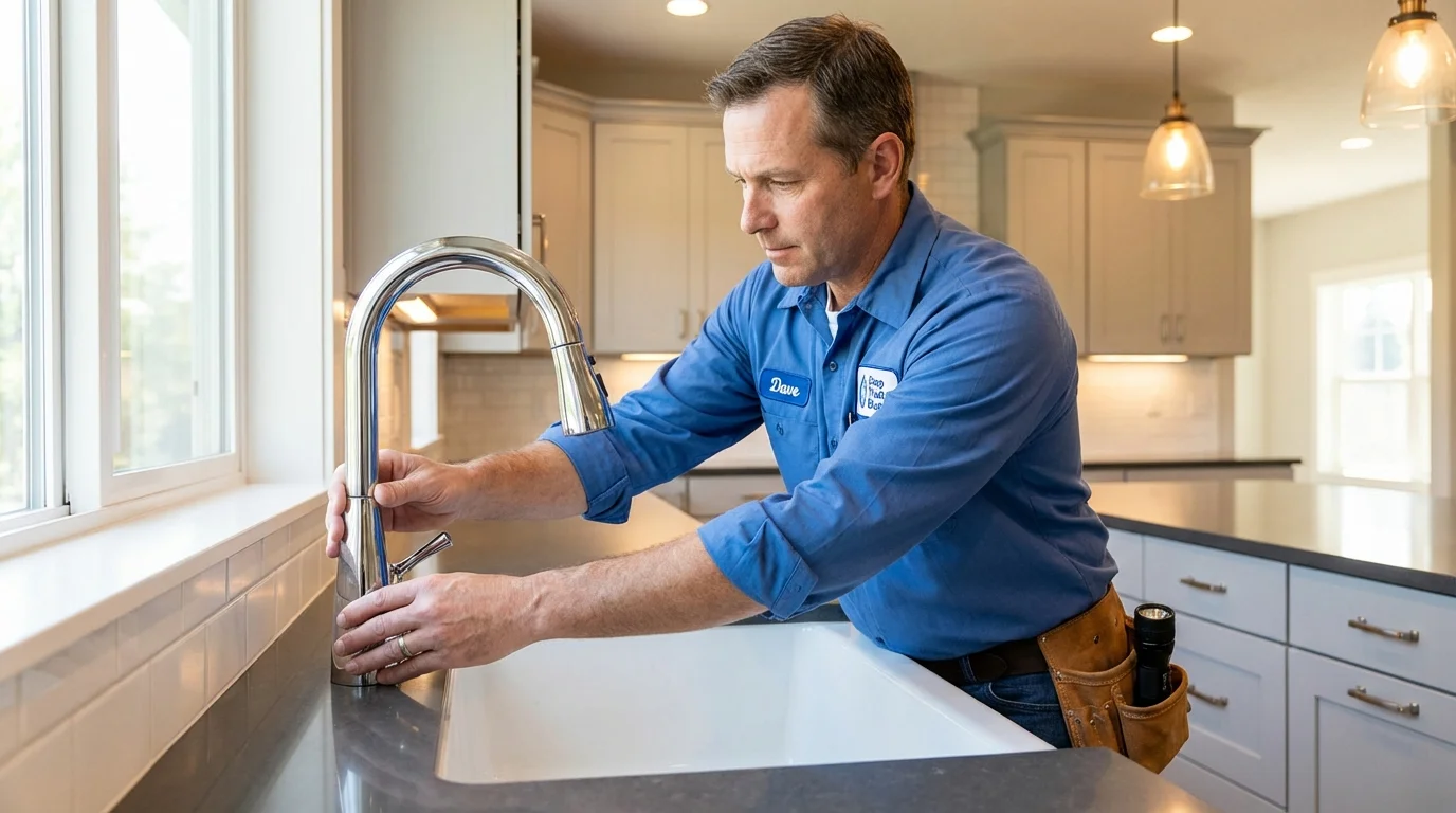 Kitchen faucet installation by Johns Plumbing LLC in Amery