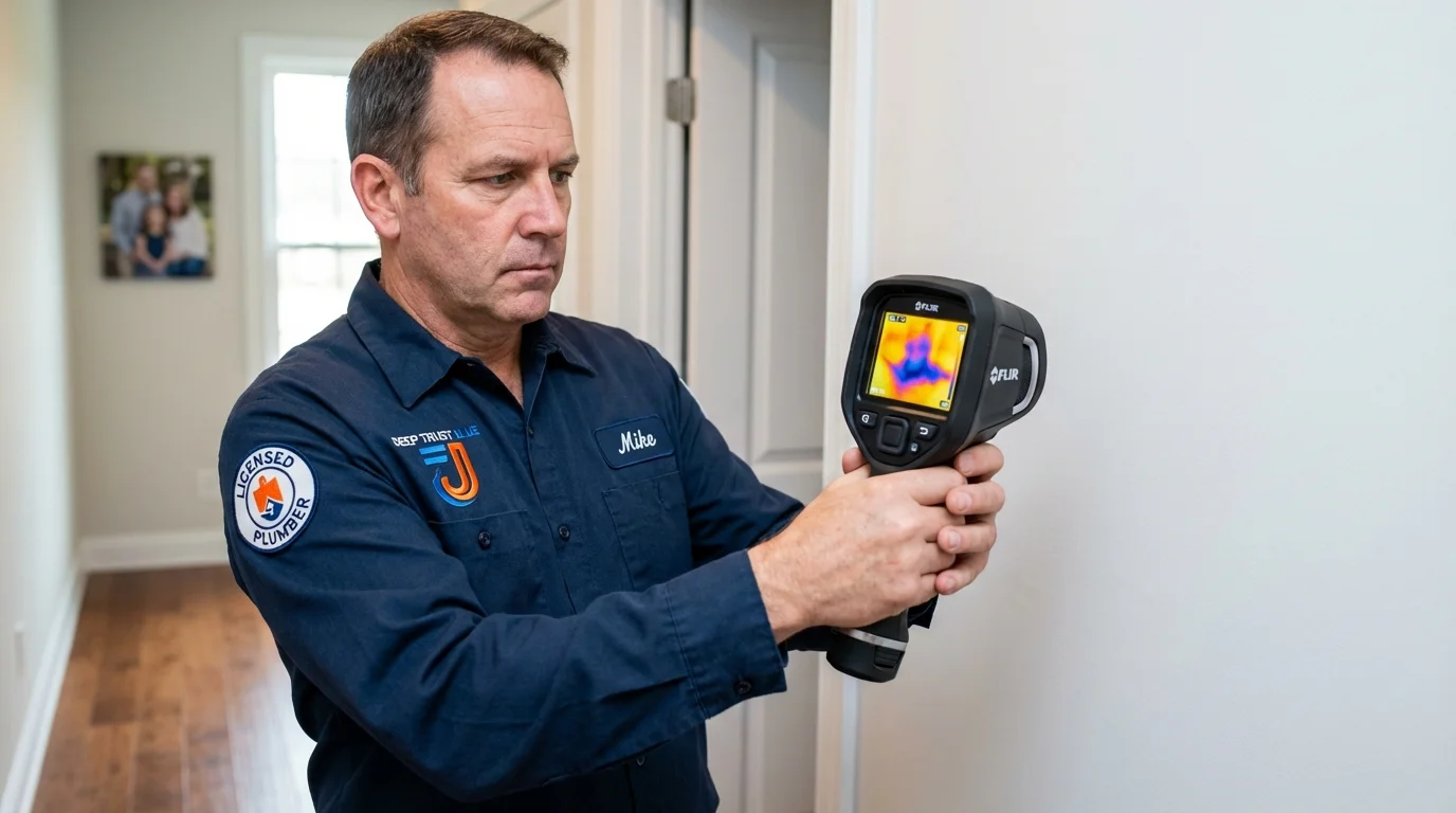 Thermal imaging leak detection by Johns Plumbing LLC in Amery